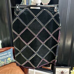 Margaret Godfrey Boho Western Leather Skirt Size 6